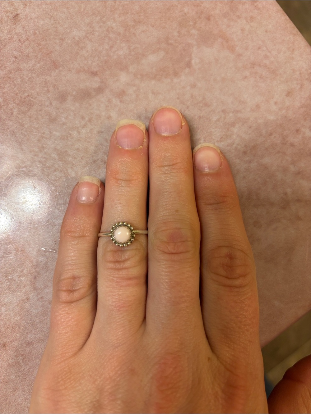 Zuni Made Pink Conch Ring - Women Jewelry